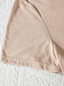 Sparklyn Teen Girls' Fashionable Casual T-shirt - Khaki - View 4