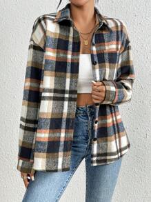 Chiquease 格紋貼袋長袖襯衫 - 彩色 - 查看 6