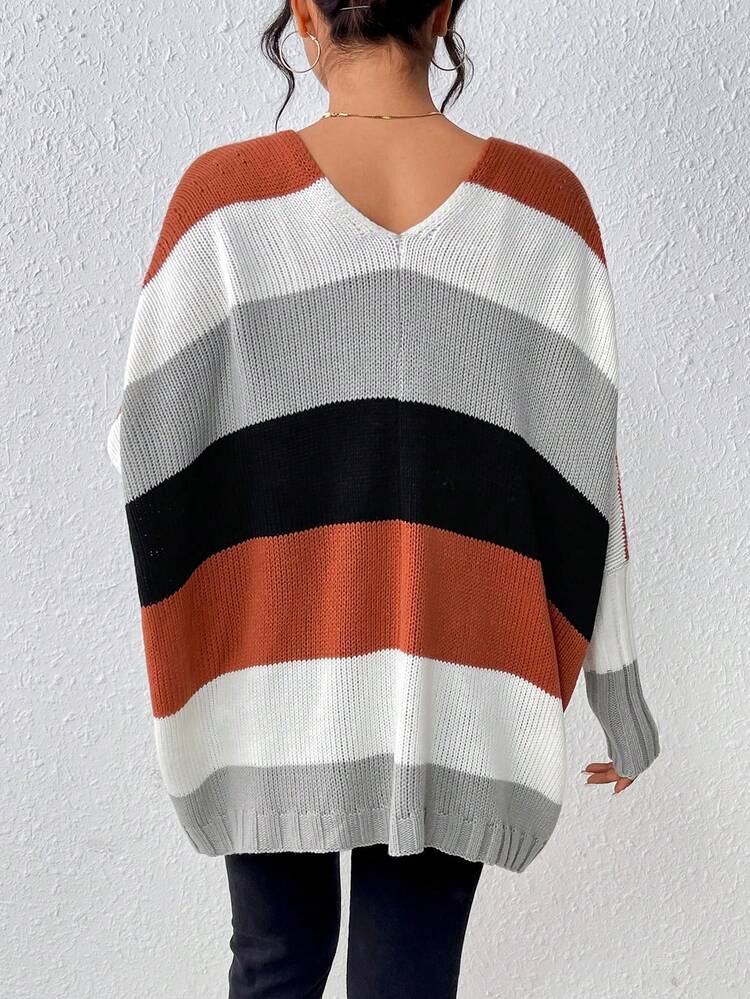 Women's Color Block Sparkling Batwing Sleeve Cardigan With Open Front Fall Cloth For Women