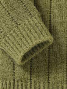 嬰兒男童拉格蘭袖毛衣 - 綠色 - 查看 4