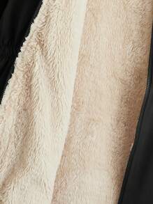 SHEIN EZwear 大码女式束腰连帽夹克，适合冬季