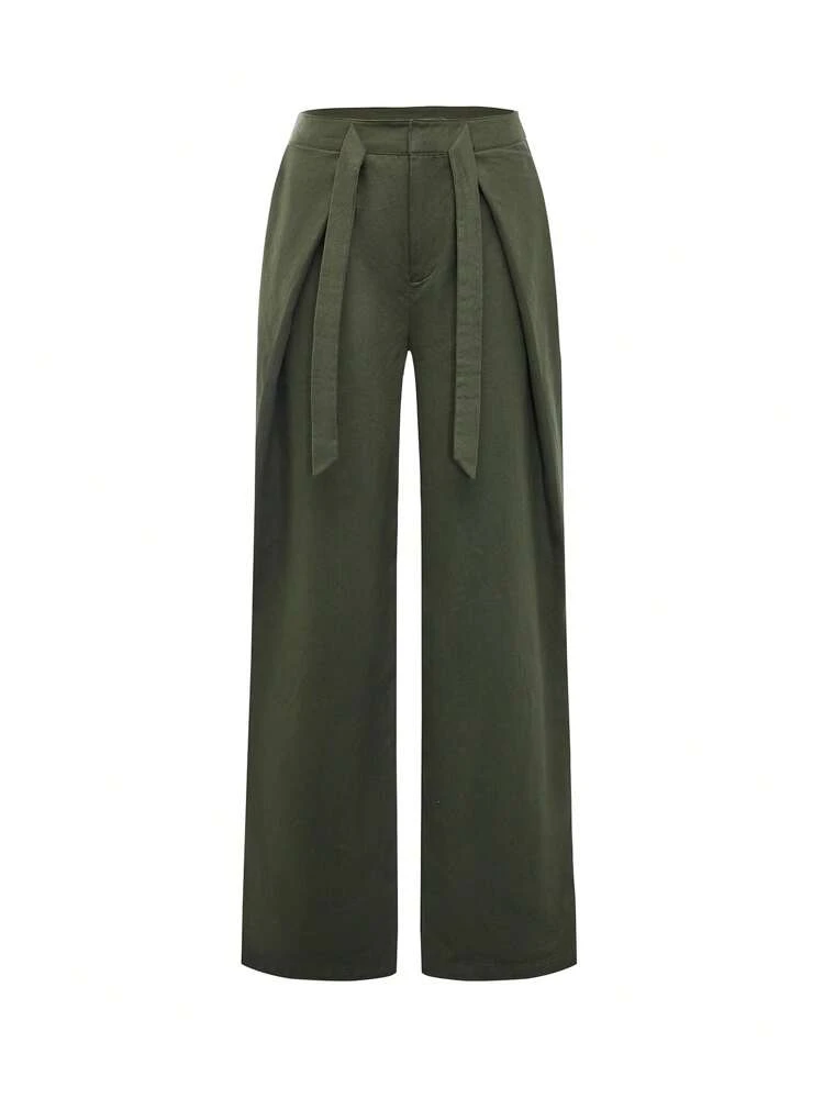 Slant Pocket Wide Leg Pants