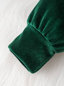 Baby's Hollow Out & Embroidered Spliced Jumpsuit - Green - View 6