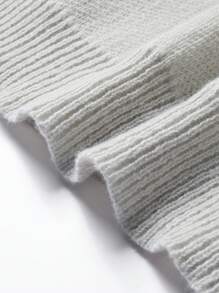 Chillumni Men's Drop Shoulder Long Sleeve Casual Color Block Urban Pullover Sweater With Letter Print, For Friends, Men Sweatshirts, Men Graphic Sweaters, Sweater, Men Outerwear, Men Knitwear, For Fall Winter