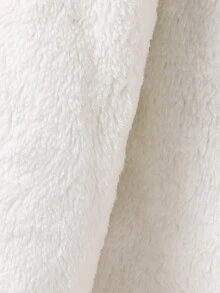 SHEIN Dziewczęca kurtka termiczna z kapturem, zamkiem błyskawicznym i kołnierzem, zimowa