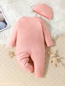 SHEIN 鈕扣卡通嬰童（女）家居服 - 粉色 - 查看 2