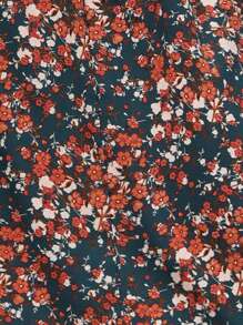 SHEIN Clasi Đầm tay xếp nếp in hoa Ditsy - Nhiều màu - Xem 5
