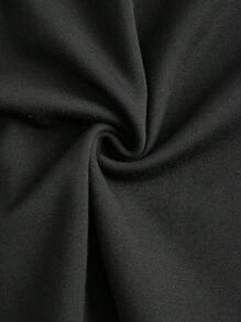 Vintamour Mesh Contrast Long Sleeve Dress - Black - View 10