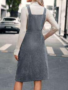 EMERY ROSE Quý cô Vải to sợi Đầm Tổng thể - Xám - Xem 2