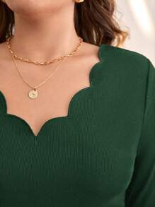 SHEIN Frenchy Bloemen Geprint Grote maten Vrouwen Hoge gleuf Jurken ( Riemen Niet inbegrepen. )