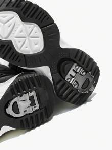 时尚酷炫撞色儿童平底舒适保暖内衬保暖雪地靴 - 黑色 - 查看 8