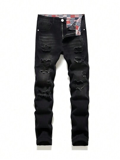 Teen Boys Casual Distressed Washed Denim Jeans