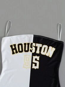 Muchica Women's Color Block Printed Dress - Black and White - View 3