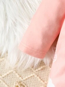 SHEIN 鈕扣卡通嬰童（女）家居服 - 粉色 - 查看 3
