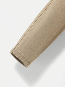 SHEIN Tween Boy Loose Fit Denim Cargo Outfit, Casual