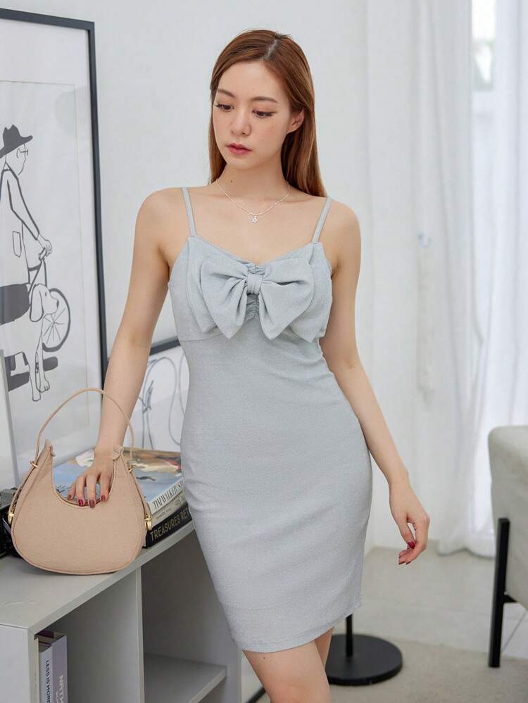 Knot Front Cami Bodycon Dress Prom Dress Party Women Sundress,Mini Dress Homecoming Dresses Sexy Dress Elegant Women Dresses
