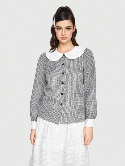 Kawaii Sweet & Lovely Peter Pan Collar Shirt In