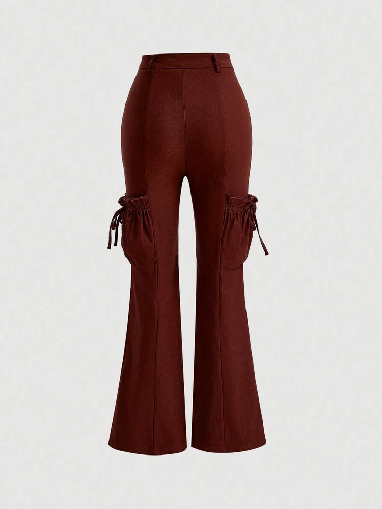 Women's Flared Trousers With Side Pockets