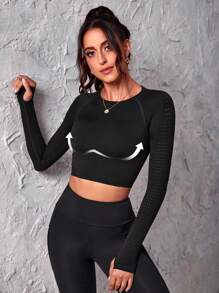 Easithlete 2Pcs Solid Twist Back Sports Tee Going Out Tops Gym Topworkout Tank Top - Black - View 2