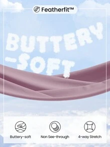 GLOWMODE 28" FeatherFit™ Crossover Leggings Gym Fall Winter - Elderberry - View 8