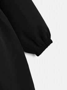 SHEIN EZwear 大码女式束腰连帽夹克，适合冬季