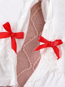 Baby Meisjes Liefelijk Geprint Elegant Jumpsuits Met Kant , Voor Herfst/Winter