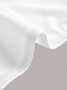 SHEIN ICON 加大碼固色荷葉邊不對稱裙擺頂級裙 - 白色 - 查看 5