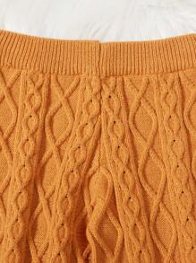 SHEIN Pantaloni A Maglia A Coste Per Bambine