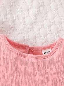 SHEIN Baby Girl Cap Sleeve Flutter Top - Multicolor - View 4