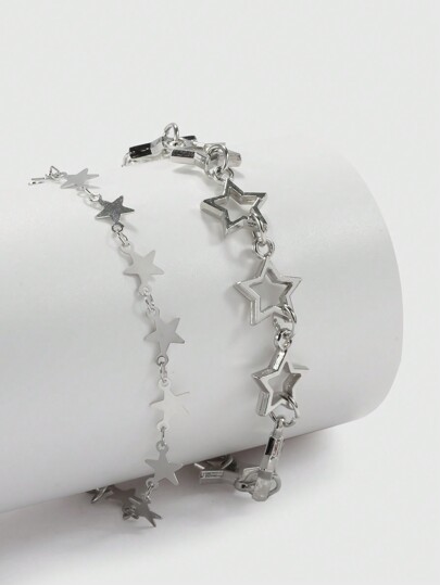 Grunge Punk 2pcs/pack Star Shaped Bracelet