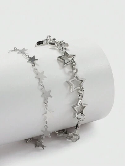 ROMWE Grunge Punk 2 件/包 星形手鍊