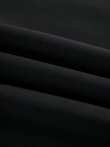 SHEIN EZwear Women's Plus Size Loose Fit Heart & Letter Pattern Drop Shoulder Sweatshirt - Black - View 5