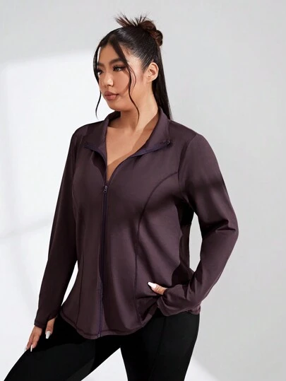 Rhythm Era 大尺碼前拉鍊運動夾克