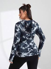 SHEIN Sports 女士加大尺寸無縫連帽運動衫