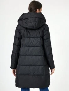 MIEGOFCE 女士休闲连帽长袖拉链加厚外套，冬季 - 黑色 - 查看 2