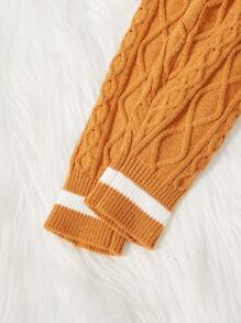 SHEIN Pantaloni A Maglia A Coste Per Bambine