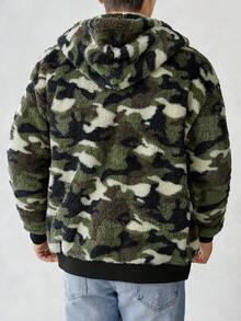GENTILAND Nam Camo In Chi tiết Patched thư Thả vai Áo Teddy Jackets - xanh quân đội - Xem 2