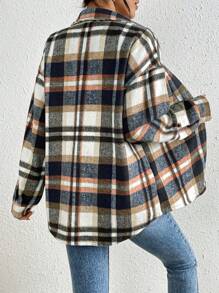 Chiquease 格紋貼袋長袖襯衫 - 彩色 - 查看 2