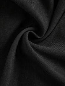 SHEIN DECDS Button-Up Jacket And Fish Tail Hem Skirt Set - Black - View 10