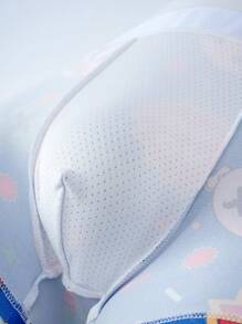 Men's Cartoon Printed Alphabet Weave Belt Boxer Briefs - Blue - View 5