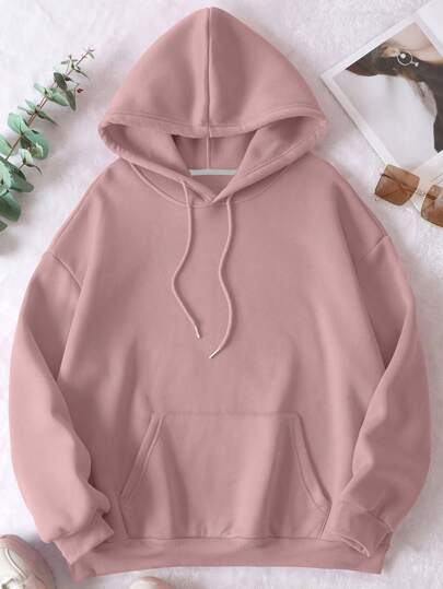 INAWLY Plus Size Women's Hooded Sweatshirt With Drawstring And Thermal Lined, For Winter Graduation,Back To School Outfits,Graduation,Teacher Outfits For Women,Back To School Pullover Fall Outfit Autumn