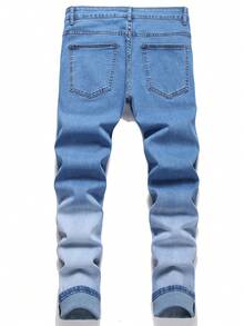 Manfinity Homme Nam Biến đổi dần Quần jean Straight - Rửa nhẹ - Xem 2