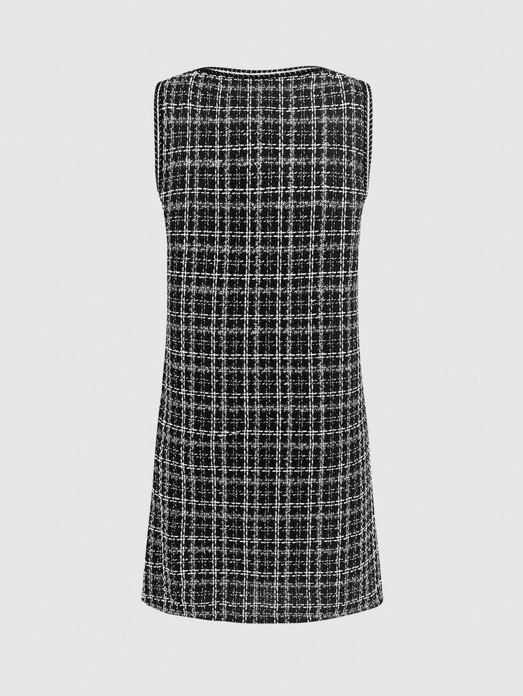 Women's Plaid Sleeveless Dress
