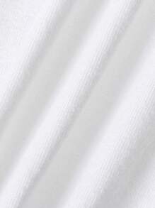 Trẻ sơ sinh In Gấu Hoạt hình Đứng cổ áo Áo - trắng - Xem 4