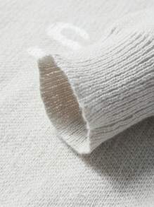 Chillumni Men's Drop Shoulder Long Sleeve Casual Color Block Urban Pullover Sweater With Letter Print, For Friends, Men Sweatshirts, Men Graphic Sweaters, Sweater, Men Outerwear, Men Knitwear, For Fall Winter