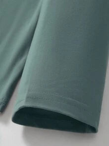 Calvaya Kích thước lớn Của phụ nữ Cây thông Noel Tay áo dài Áo thun - xanh quân đội - Xem 4