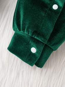 Baby's Hollow Out & Embroidered Spliced Jumpsuit - Green - View 5