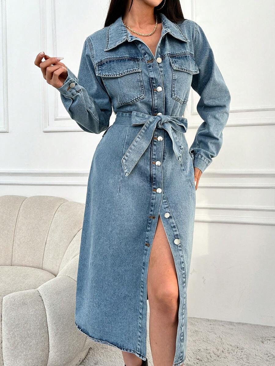 Ladies' Simple Denim Dress | SHEIN USA