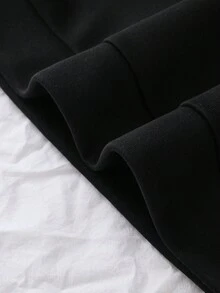 SHEIN LUNE Của phụ nữ Lá thư In Áo nỉ - màu đen - Xem 5