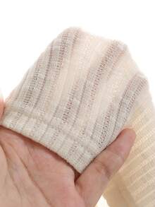 DAZY 女款純色修身圓領羅紋羈絆 T 卹 - 米色 - 查看 14